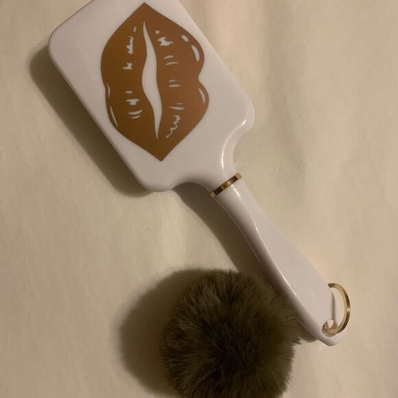 Handmade Brush with Pom Pom Keychain - Picture 2 of 4